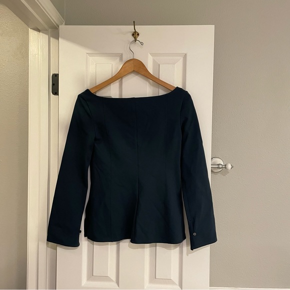 NEW MM Lafleur Jace 1.0 Ponte Top in Deep Sea XS - Picture 9 of 11